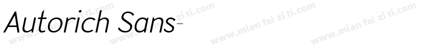 Autorich Sans字体转换